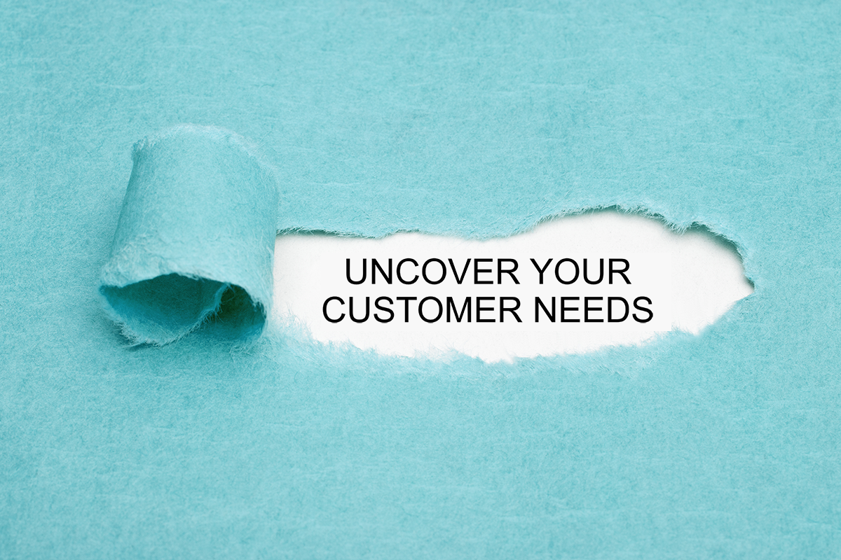 text uncover customer needs med merförsäljning